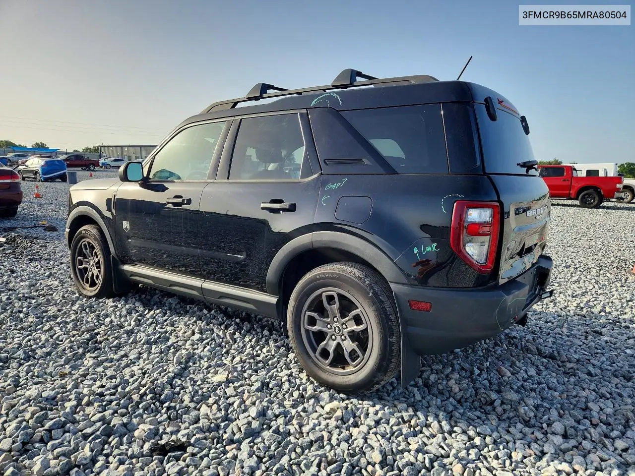 2021 Ford Bronco Sport Big Bend VIN: 3FMCR9B65MRA80504 Lot: 77249895