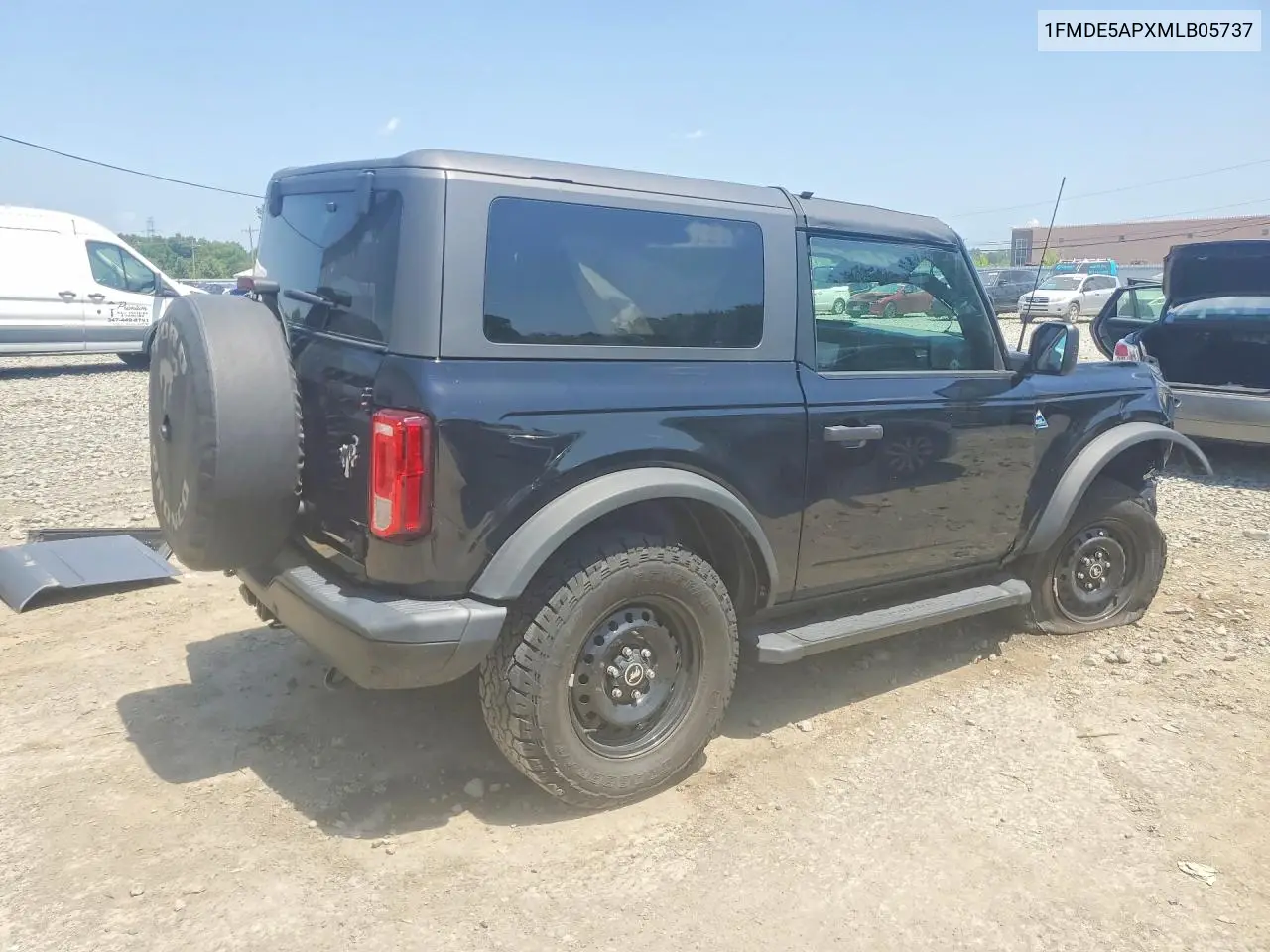 2021 Ford Bronco Base VIN: 1FMDE5APXMLB05737 Lot: 85454005
