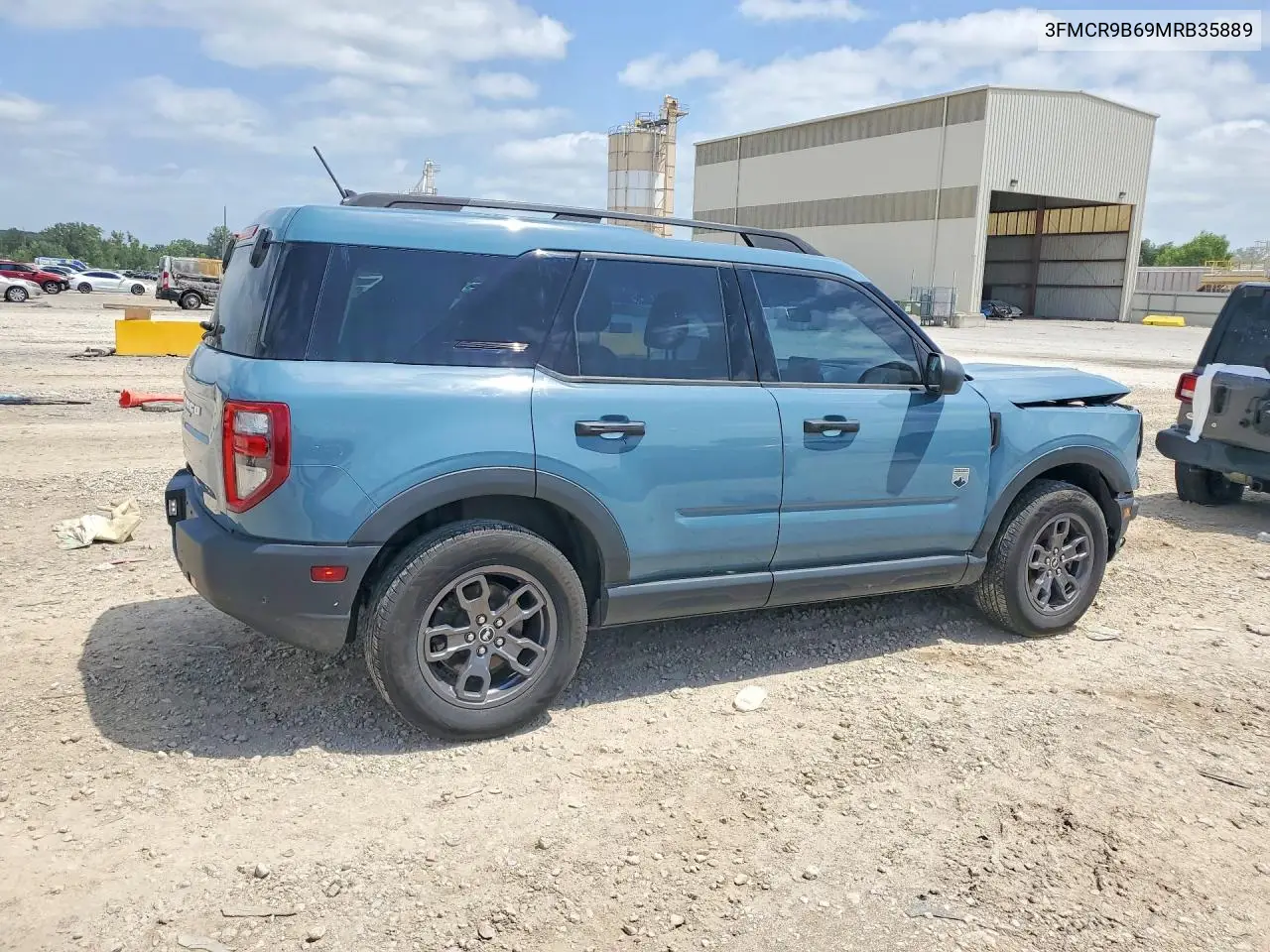 2021 Ford Bronco Sport Big Bend VIN: 3FMCR9B69MRB35889 Lot: 85605125