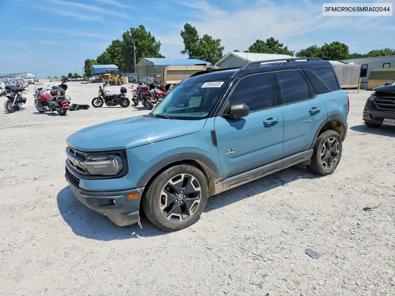 2021 Ford Bronco Sport Outer Banks VIN: 3FMCR9C65MRA02044 Lot: 85964335