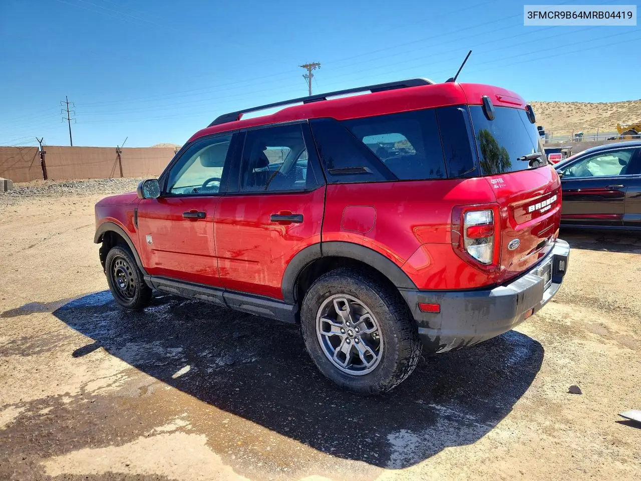 2021 Ford Bronco Sport Big Bend VIN: 3FMCR9B64MRB04419 Lot: 85974225