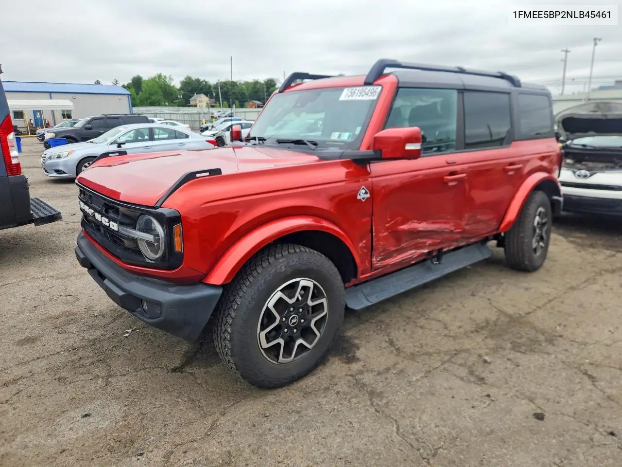 2022 Ford Bronco Base VIN: 1FMEE5BP2NLB45461 Lot: 56195496