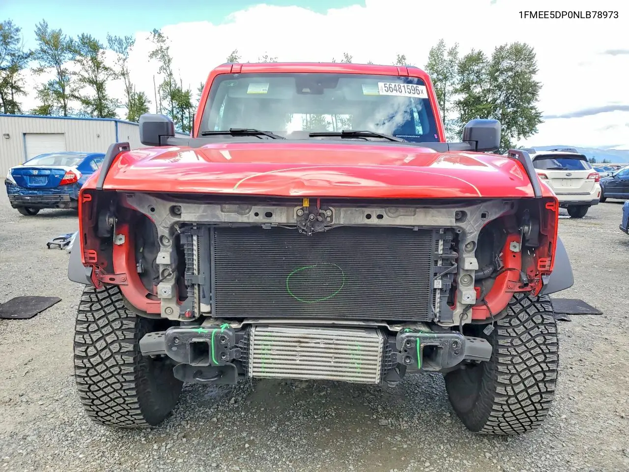 2022 Ford Bronco Base VIN: 1FMEE5DP0NLB78973 Lot: 56481596