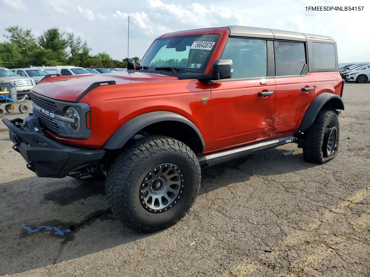 2022 Ford Bronco Base VIN: 1FMEE5DP4NLB54157 Lot: 56643876