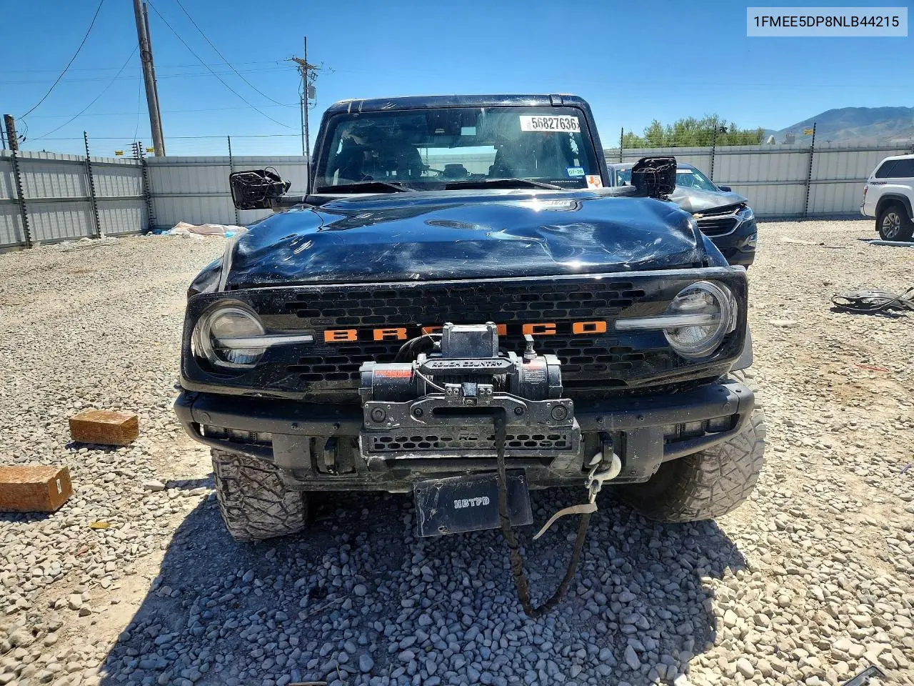 2022 Ford Bronco Base VIN: 1FMEE5DP8NLB44215 Lot: 56827636