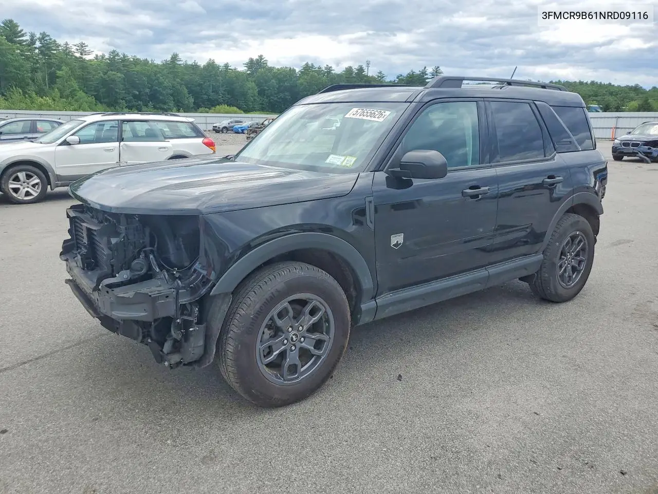 2022 Ford Bronco Sport Big Bend VIN: 3FMCR9B61NRD09116 Lot: 57655626