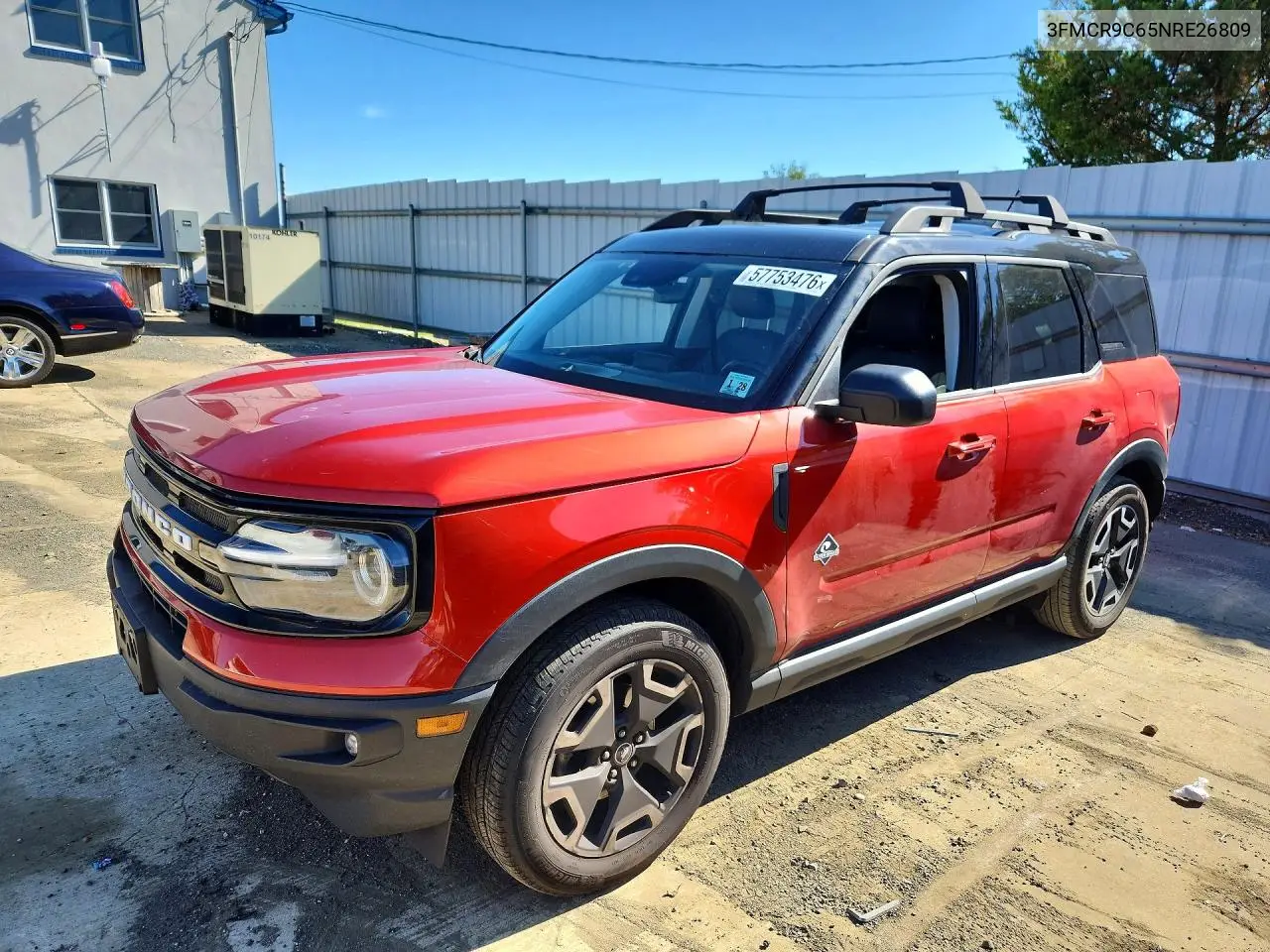 2022 Ford Bronco Sport Outer Banks VIN: 3FMCR9C65NRE26809 Lot: 57753476