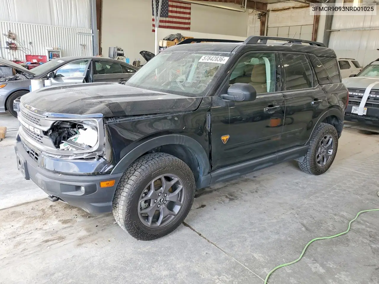 2022 Ford Bronco Sport Badlands VIN: 3FMCR9D93NRD01025 Lot: 57842836