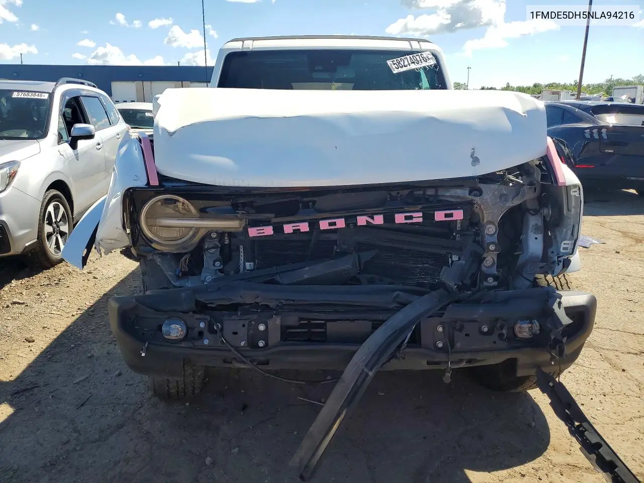 2022 Ford Bronco Base VIN: 1FMDE5DH5NLA94216 Lot: 58274976