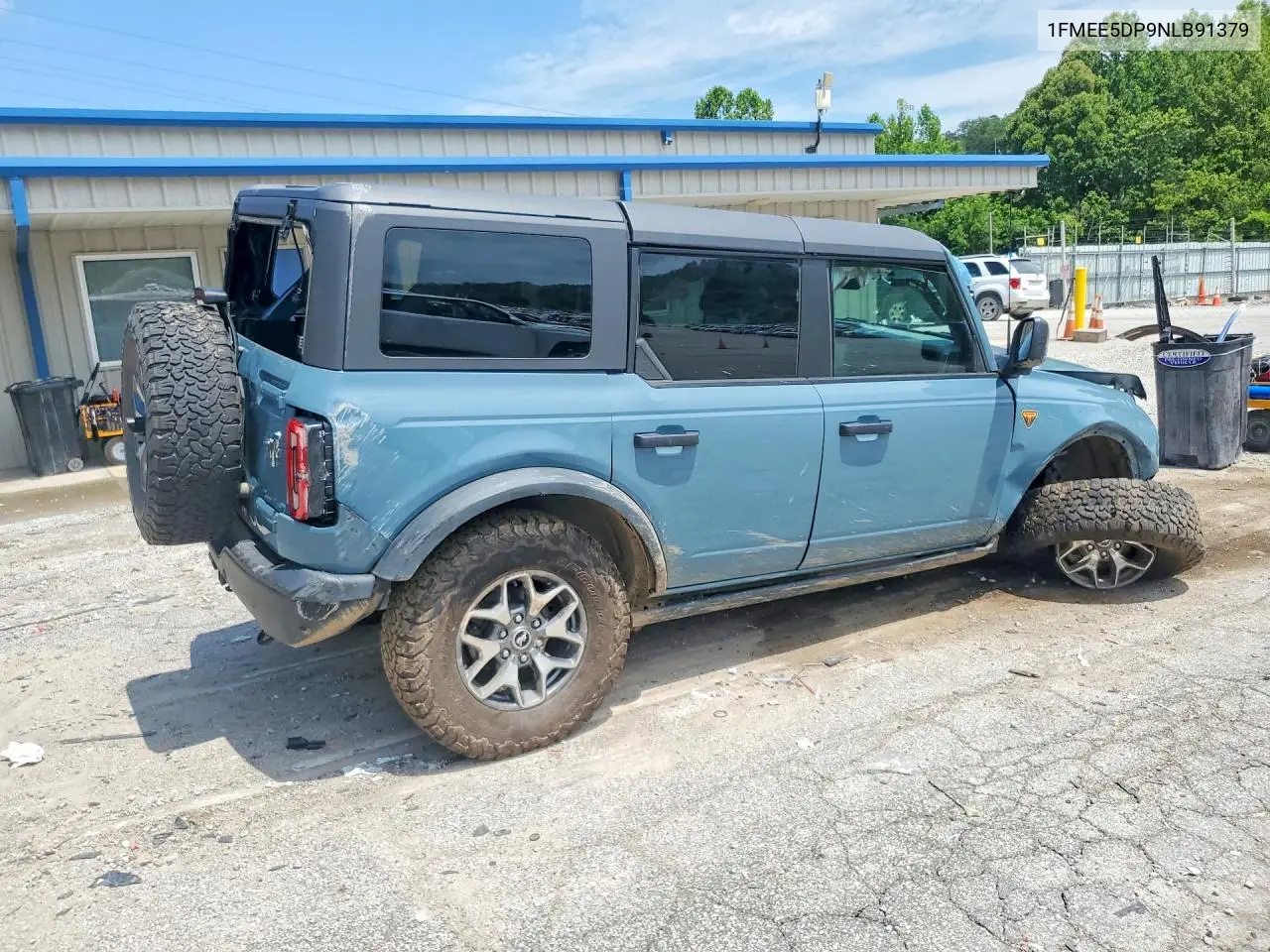 2022 Ford Bronco Base VIN: 1FMEE5DP9NLB91379 Lot: 58482206