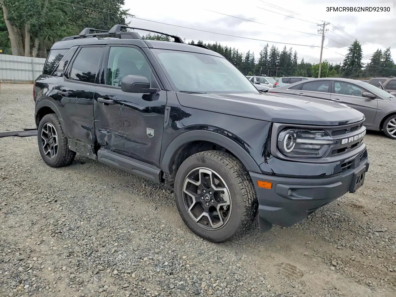 2022 Ford Bronco Sport Big Bend VIN: 3FMCR9B62NRD92930 Lot: 58720596