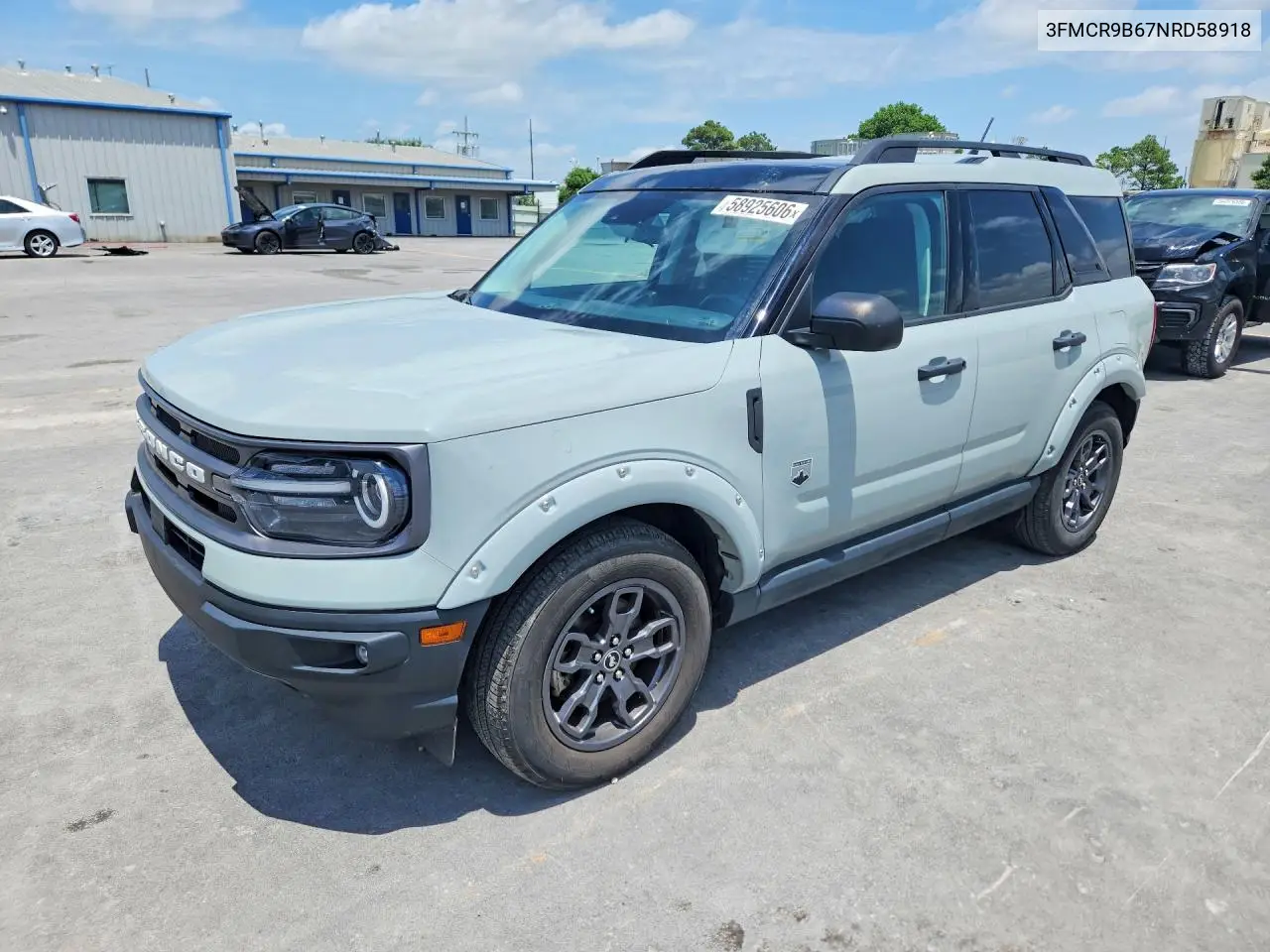 2022 Ford Bronco Sport Big Bend VIN: 3FMCR9B67NRD58918 Lot: 58925606