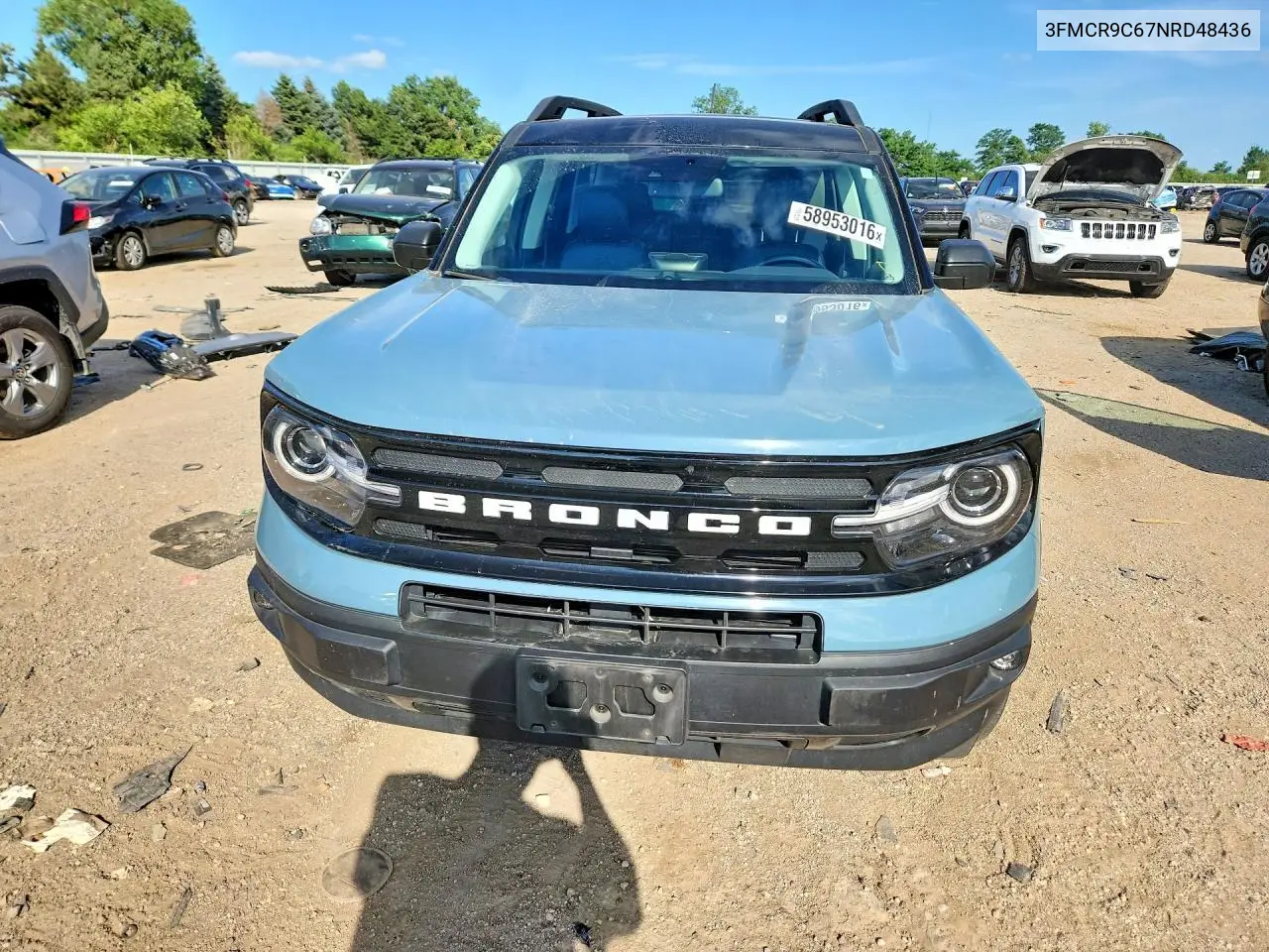 2022 Ford Bronco Sport Outer Banks VIN: 3FMCR9C67NRD48436 Lot: 58953016