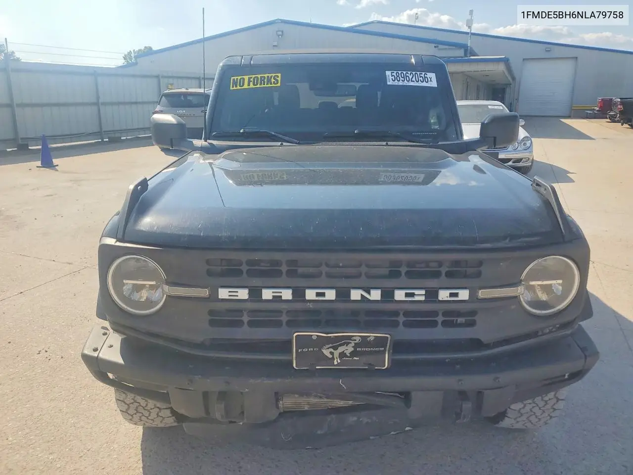 2022 Ford Bronco Base VIN: 1FMDE5BH6NLA79758 Lot: 58962056