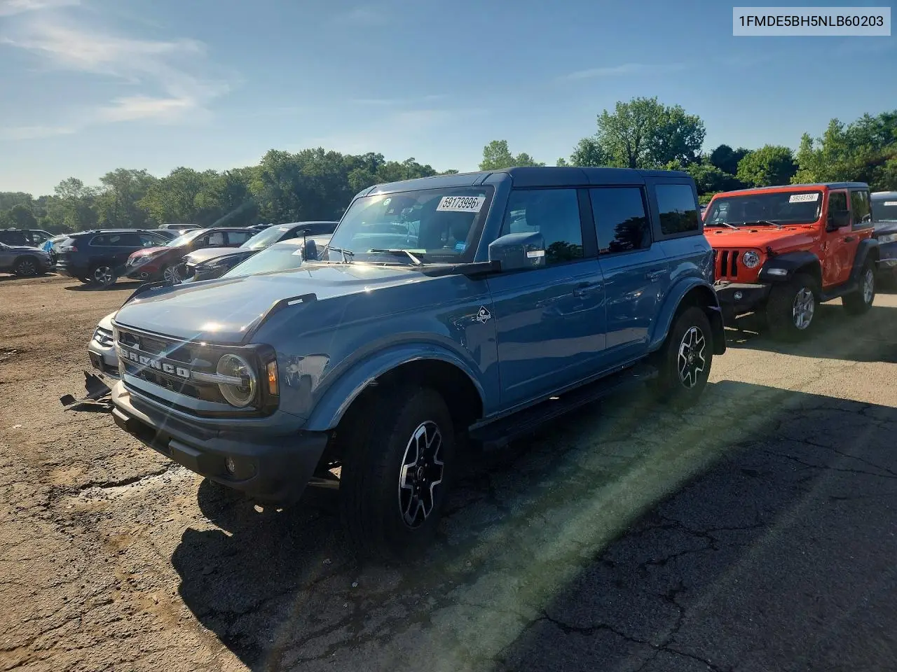 2022 Ford Bronco Base VIN: 1FMDE5BH5NLB60203 Lot: 59173996
