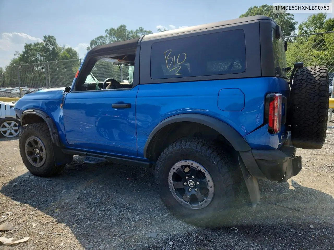 2022 Ford Bronco Base VIN: 1FMDE5CHXNLB90750 Lot: 59245426