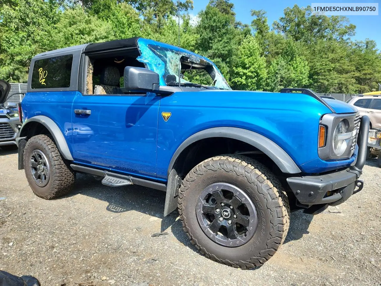 2022 Ford Bronco Base VIN: 1FMDE5CHXNLB90750 Lot: 59245426
