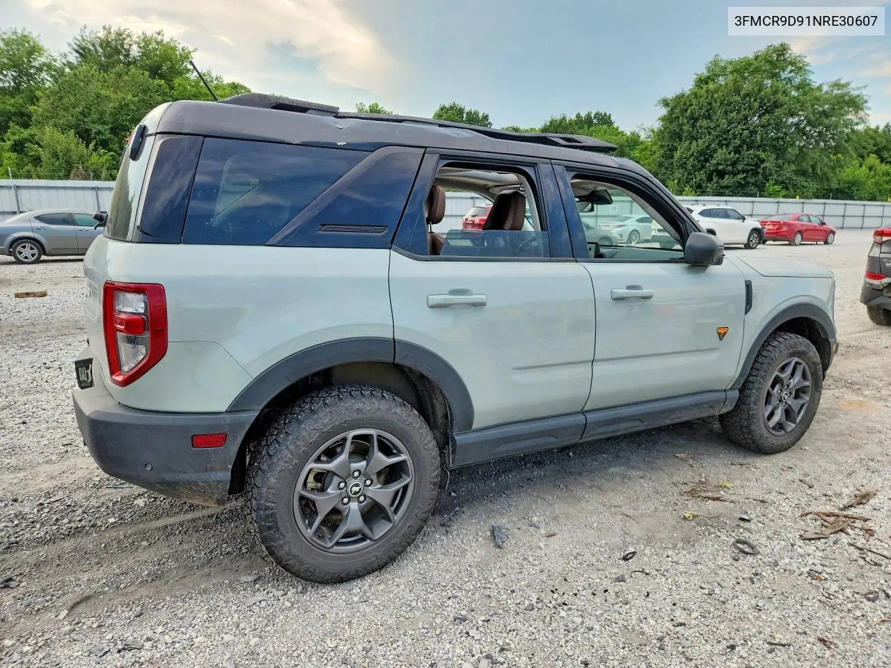 2022 Ford Bronco Sport Badlands VIN: 3FMCR9D91NRE30607 Lot: 59362946