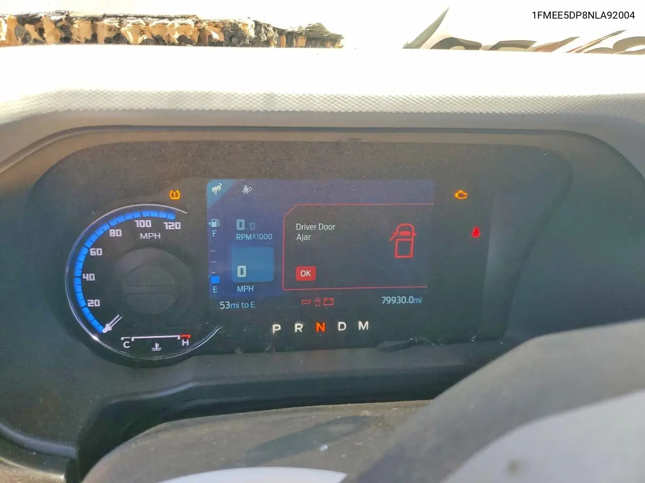 2022 Ford Bronco Base VIN: 1FMEE5DP8NLA92004 Lot: 60651486