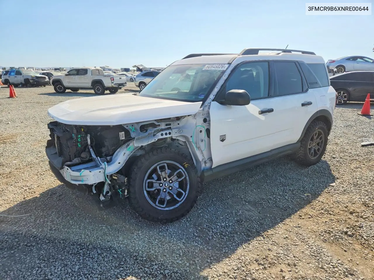 2022 Ford Bronco Sport Big Bend VIN: 3FMCR9B6XNRE00644 Lot: 60845026