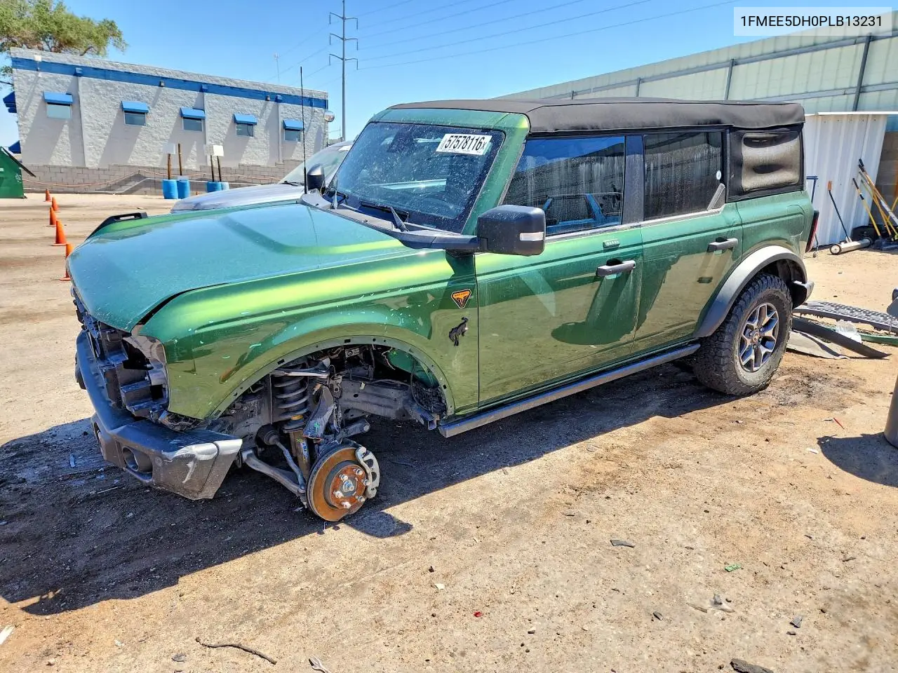 2023 Ford Bronco Base VIN: 1FMEE5DH0PLB13231 Lot: 57578116