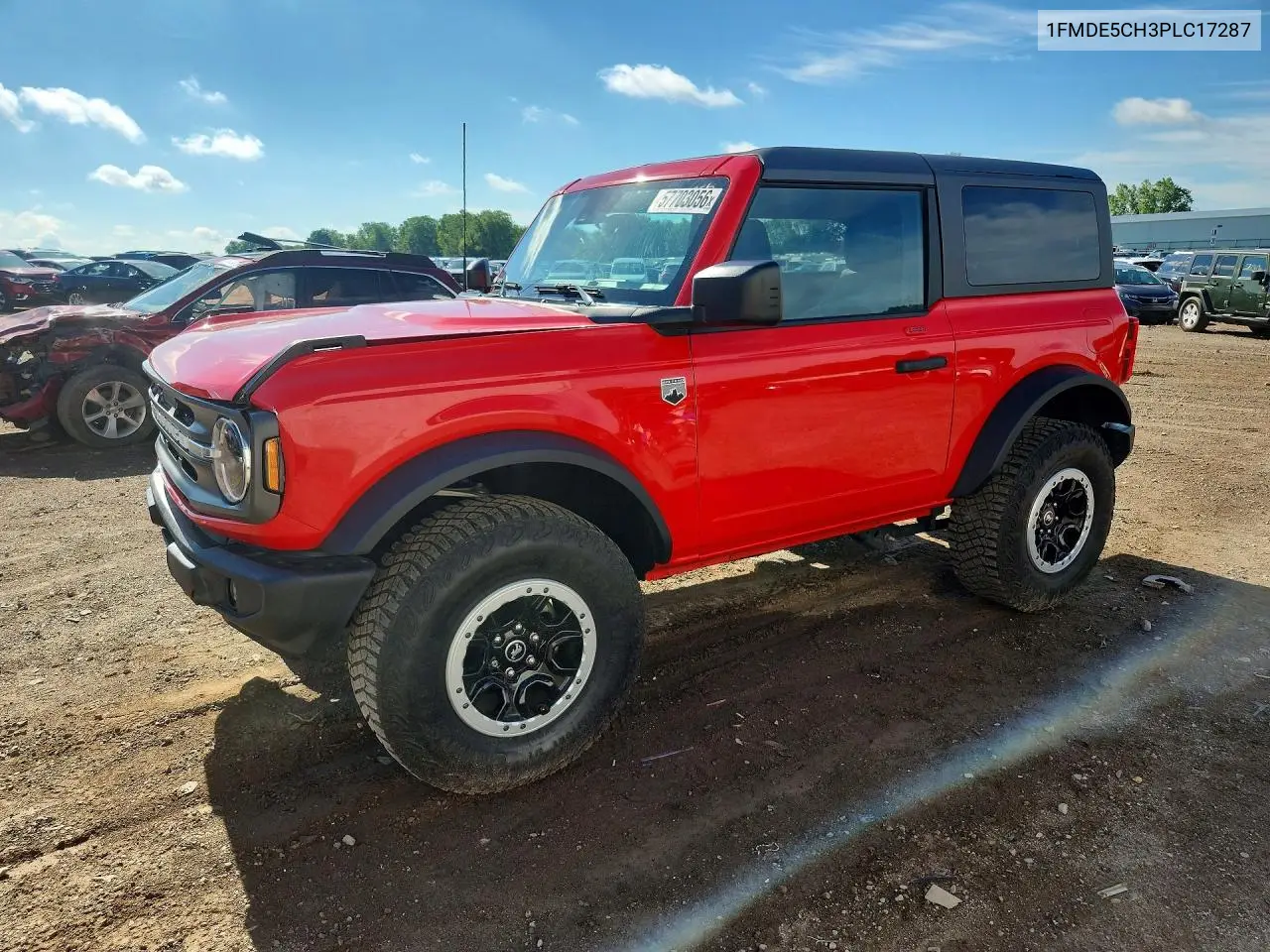 2023 Ford Bronco Base VIN: 1FMDE5CH3PLC17287 Lot: 57703056