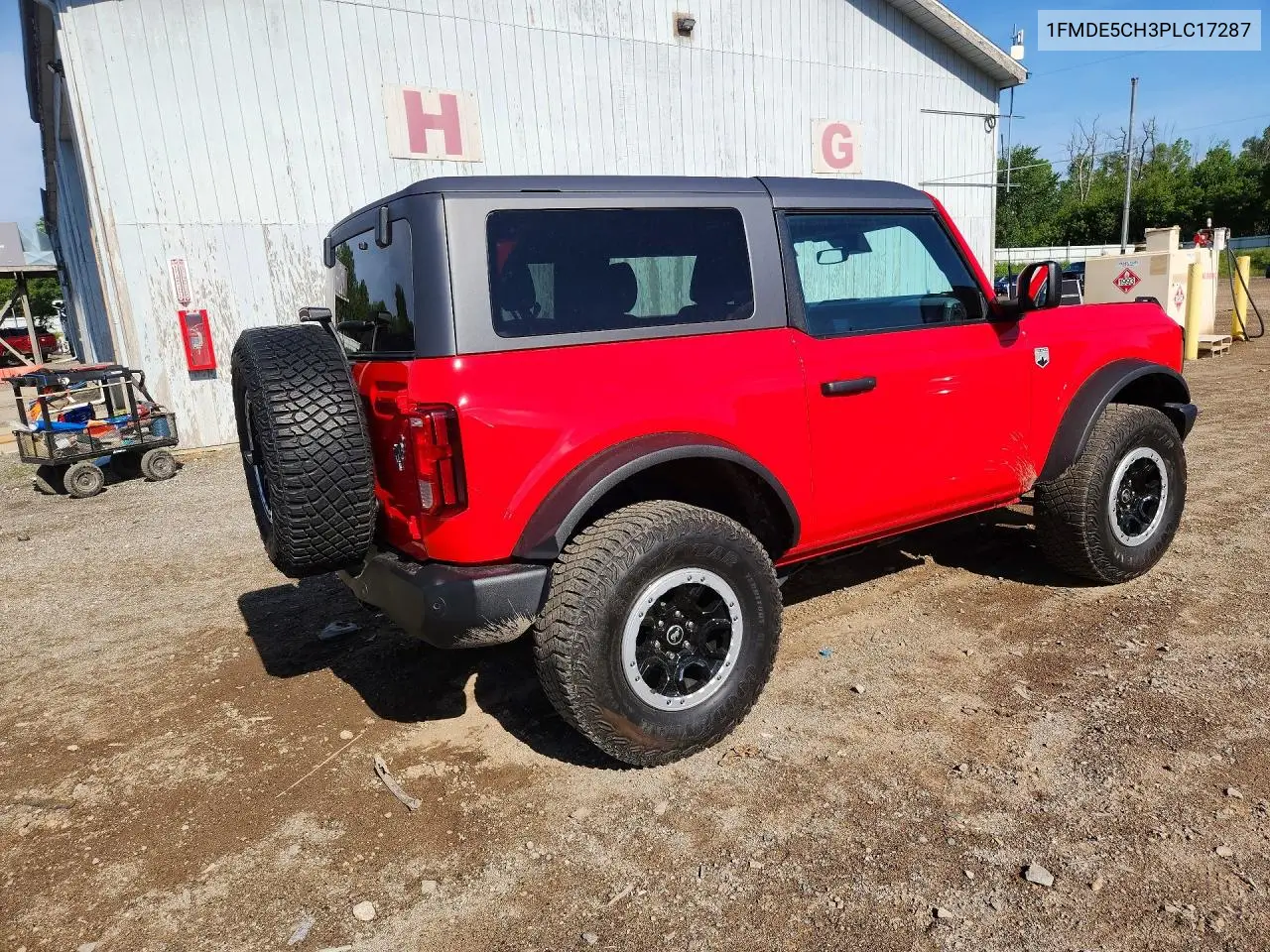 2023 Ford Bronco Base VIN: 1FMDE5CH3PLC17287 Lot: 57703056