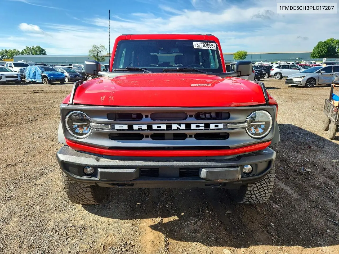2023 Ford Bronco Base VIN: 1FMDE5CH3PLC17287 Lot: 57703056