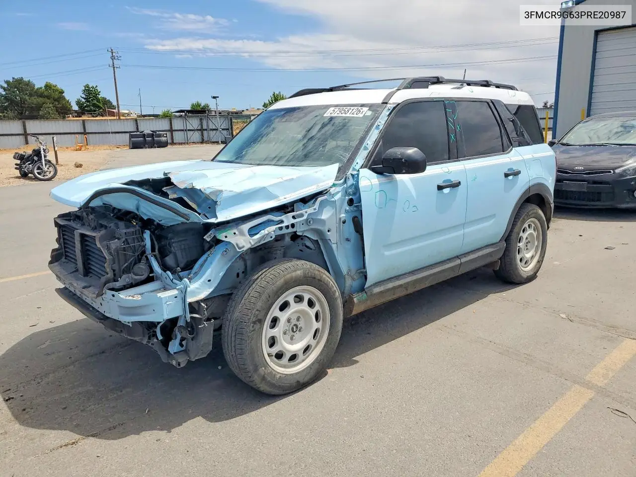 2023 Ford Bronco Sport Heritage VIN: 3FMCR9G63PRE20987 Lot: 57958126