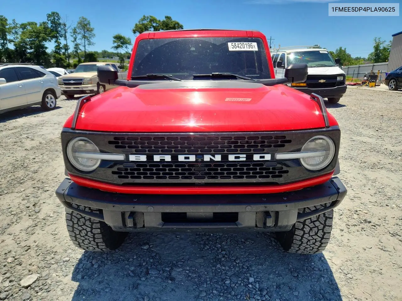 2023 Ford Bronco Base VIN: 1FMEE5DP4PLA90625 Lot: 58420196