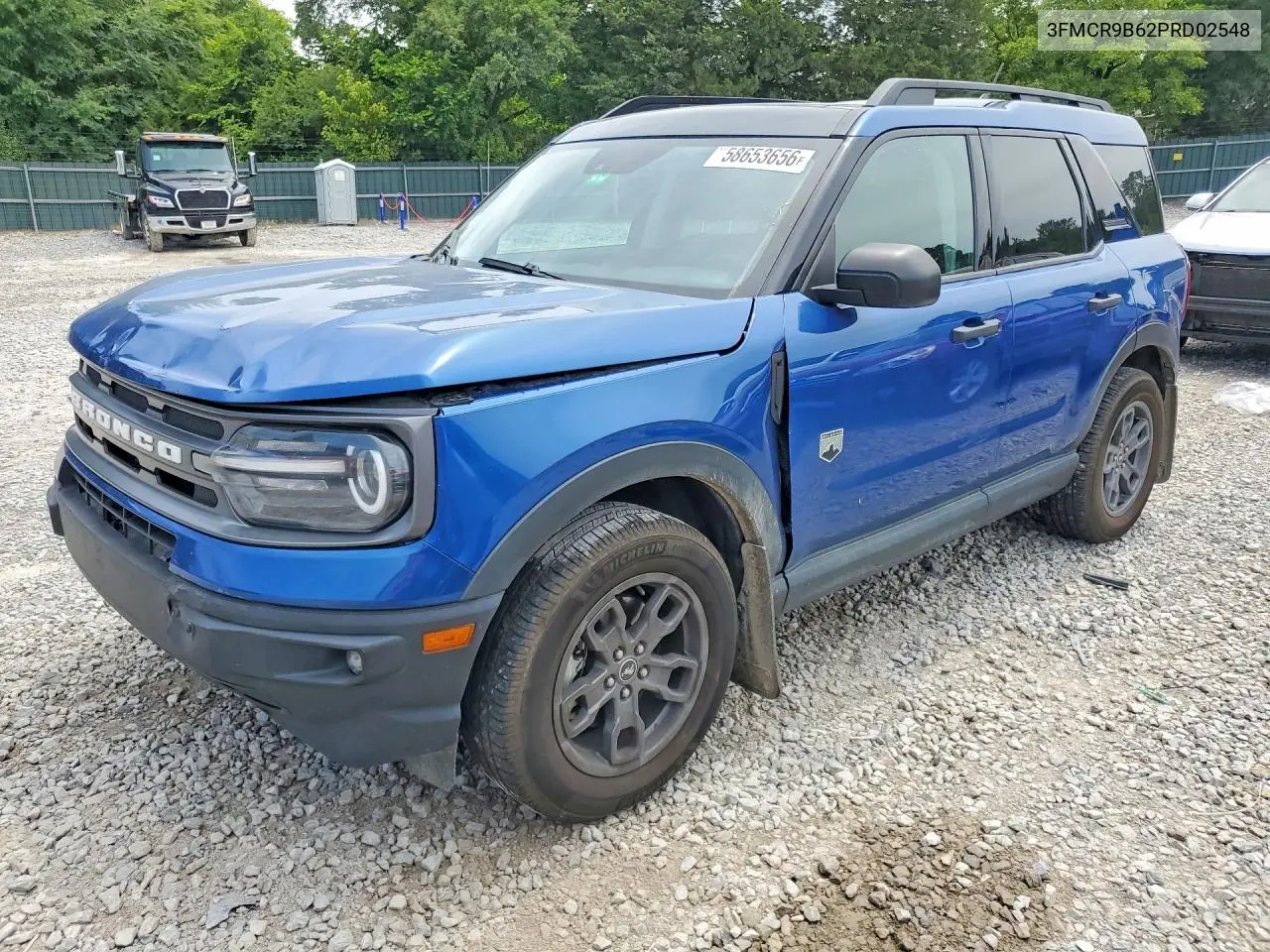 2023 Ford Bronco Sport Big Bend VIN: 3FMCR9B62PRD02548 Lot: 58653656