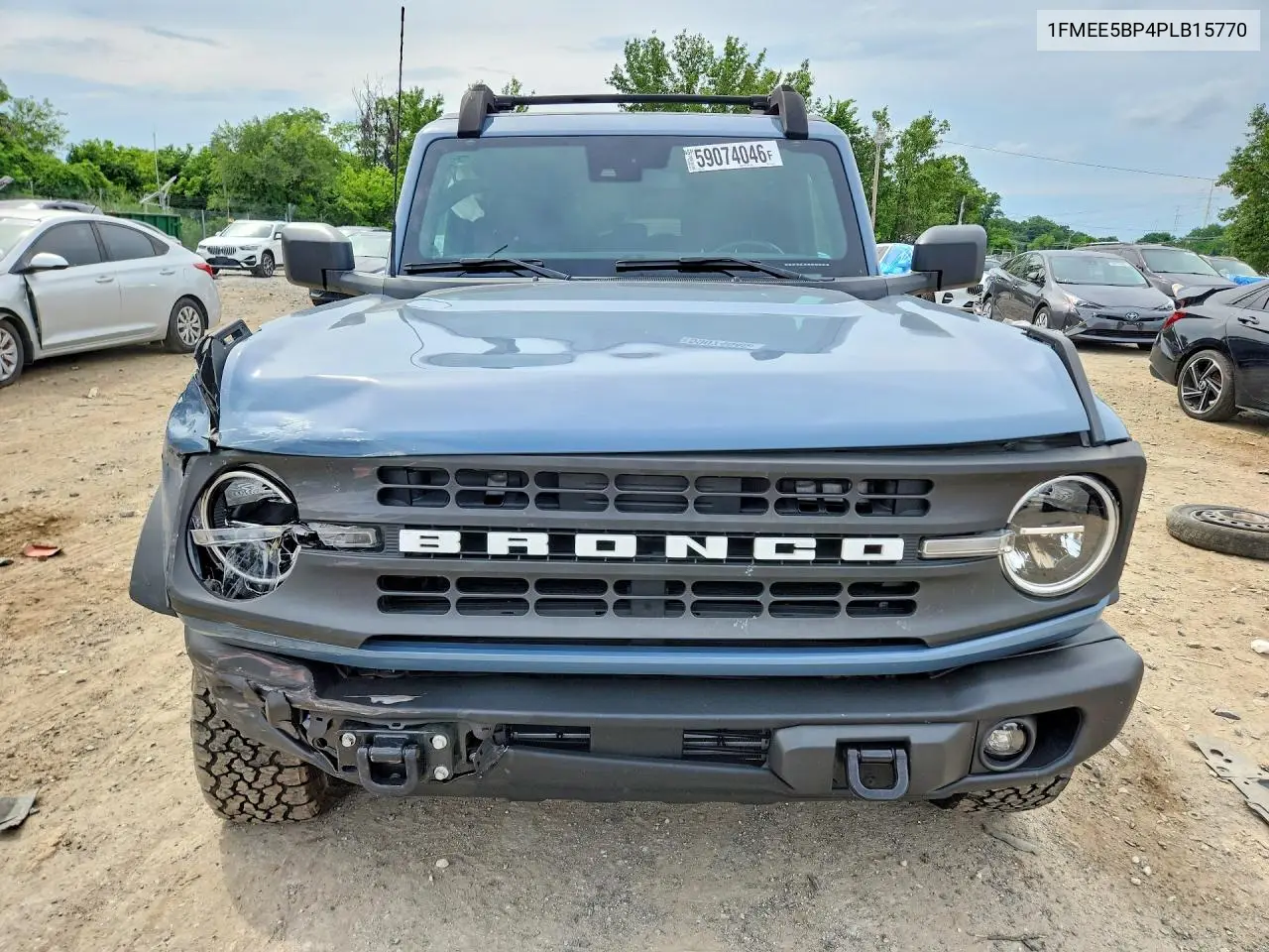 2023 Ford Bronco Base VIN: 1FMEE5BP4PLB15770 Lot: 59074046