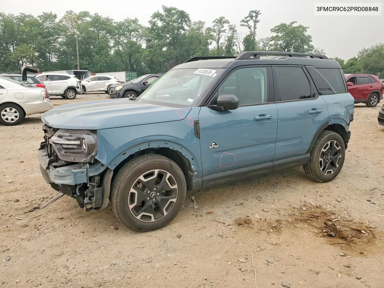2023 Ford Bronco Sport Outer Banks VIN: 3FMCR9C62PRD08848 Lot: 61038636