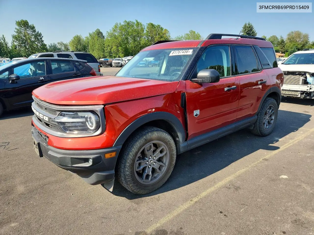 2023 Ford Bronco Sport Big Bend VIN: 3FMCR9B69PRD15409 Lot: 61767456