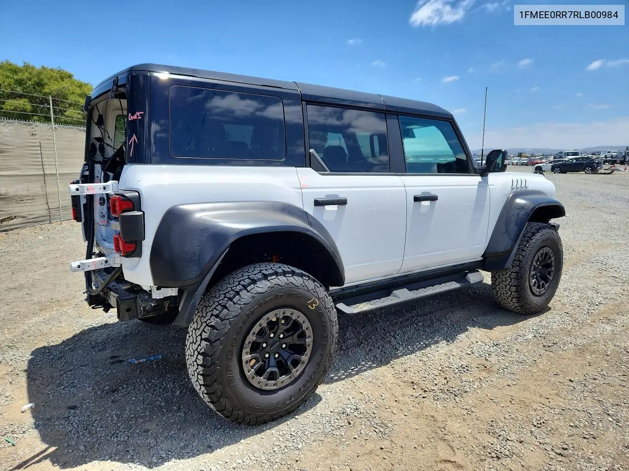 2024 Ford Bronco Raptor VIN: 1FMEE0RR7RLB00984 Lot: 58823286
