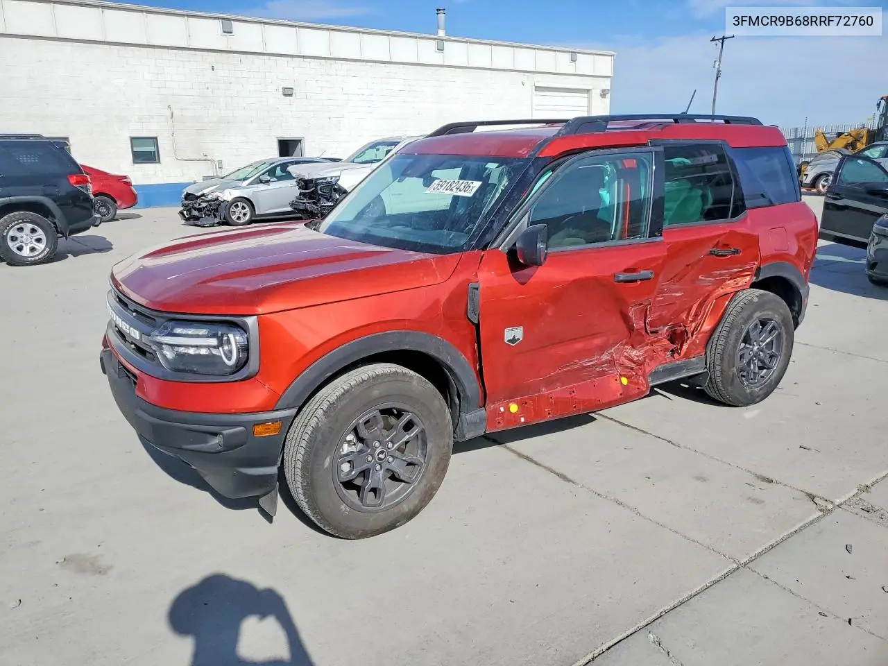 2024 Ford Bronco Sport Big Bend VIN: 3FMCR9B68RRF72760 Lot: 59182436