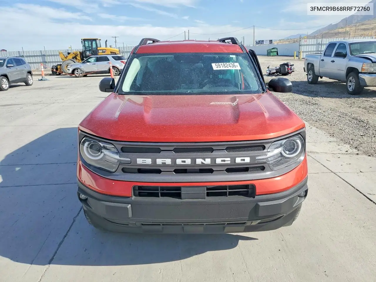 2024 Ford Bronco Sport Big Bend VIN: 3FMCR9B68RRF72760 Lot: 59182436