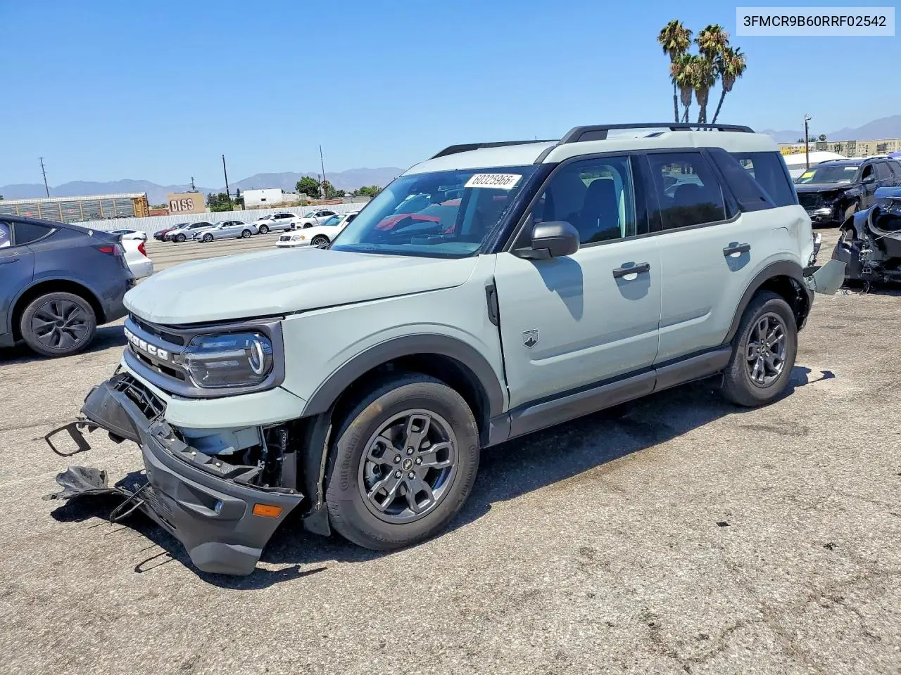 2024 Ford Bronco Sport Big Bend VIN: 3FMCR9B60RRF02542 Lot: 60325966