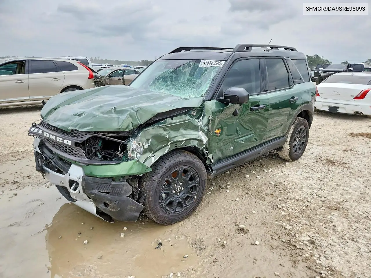 2025 Ford Bronco Sport Badlands VIN: 3FMCR9DA9SRE98093 Lot: 51638206