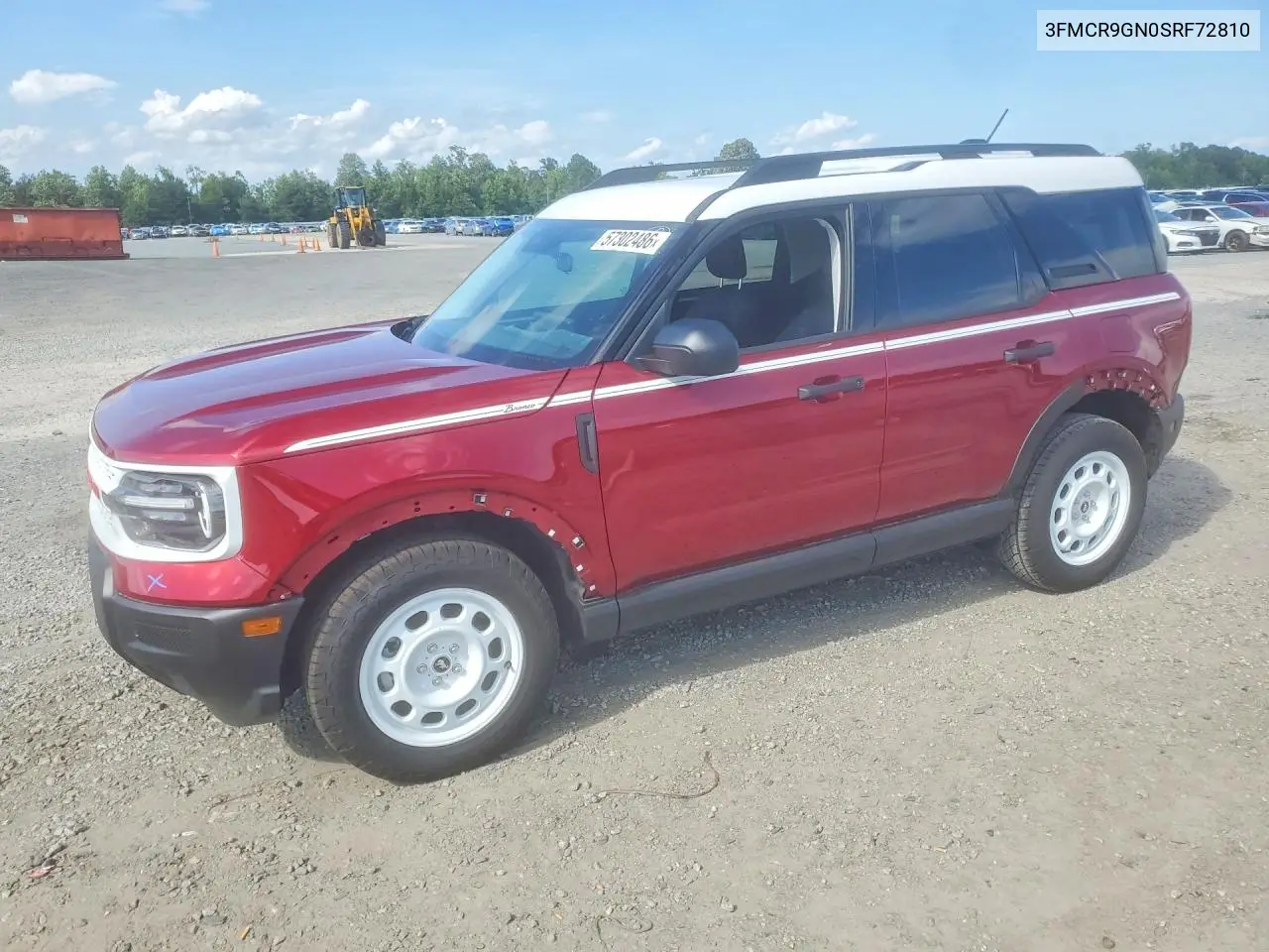 2025 Ford Bronco Sport Heritage VIN: 3FMCR9GN0SRF72810 Lot: 57302486