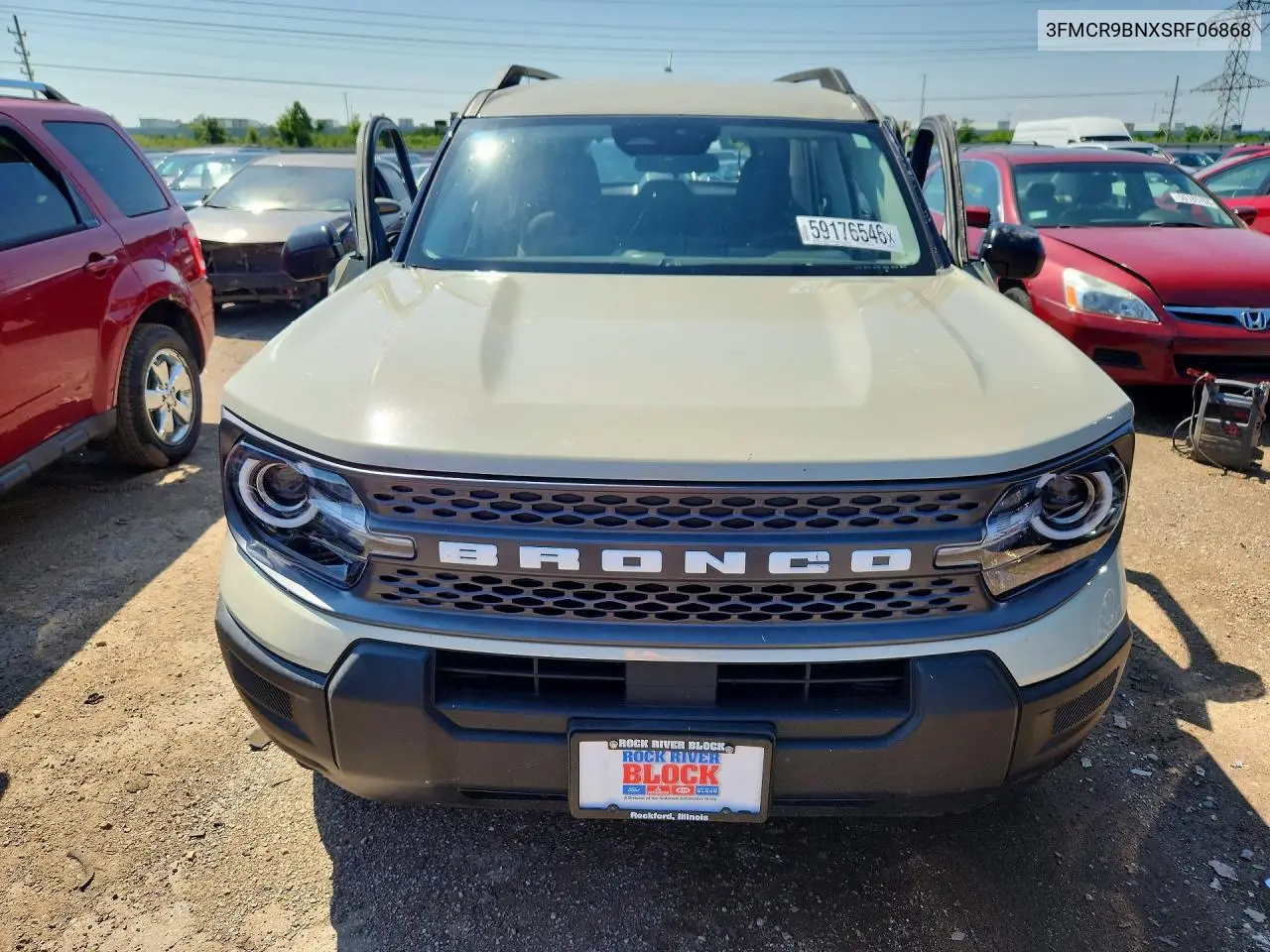 2025 Ford Bronco Sport Big Bend VIN: 3FMCR9BNXSRF06868 Lot: 59176546