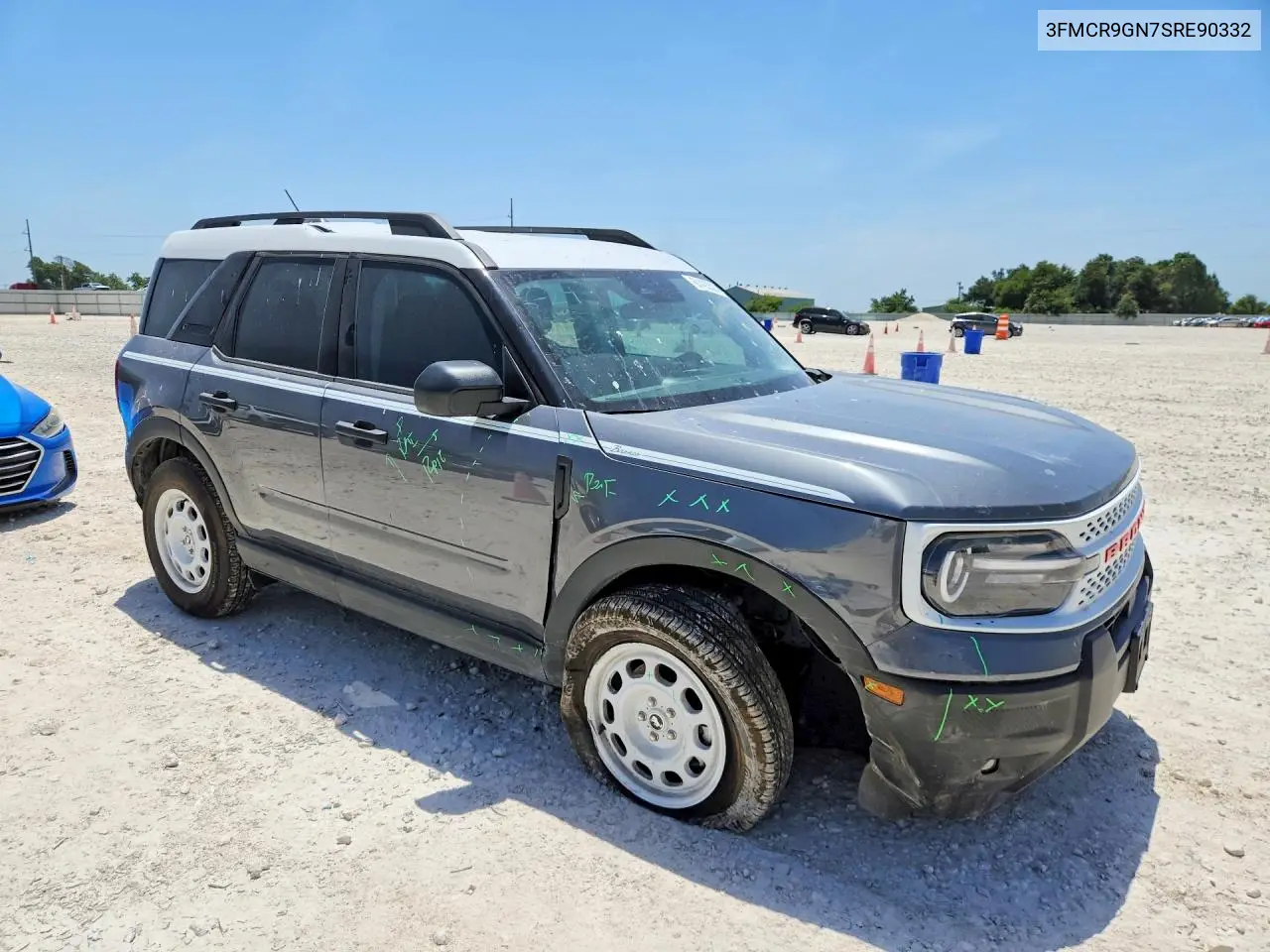2025 Ford Bronco Sport Heritage VIN: 3FMCR9GN7SRE90332 Lot: 61425526