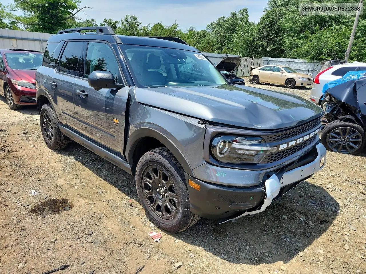 2025 Ford Bronco Sport Badlands VIN: 3FMCR9DA0SRE72353 Lot: 85770135