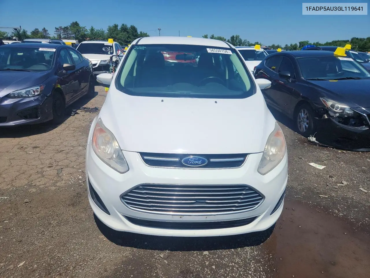 2016 Ford C-Max Se VIN: 1FADP5AU3GL119641 Lot: 58550156