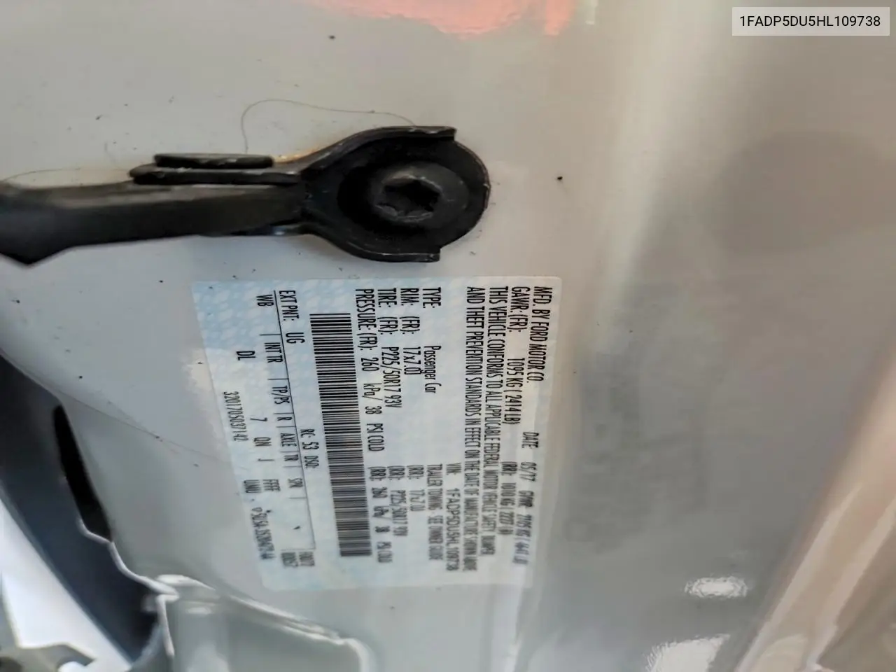 2017 Ford C-Max Titanium VIN: 1FADP5DU5HL109738 Lot: 57010766