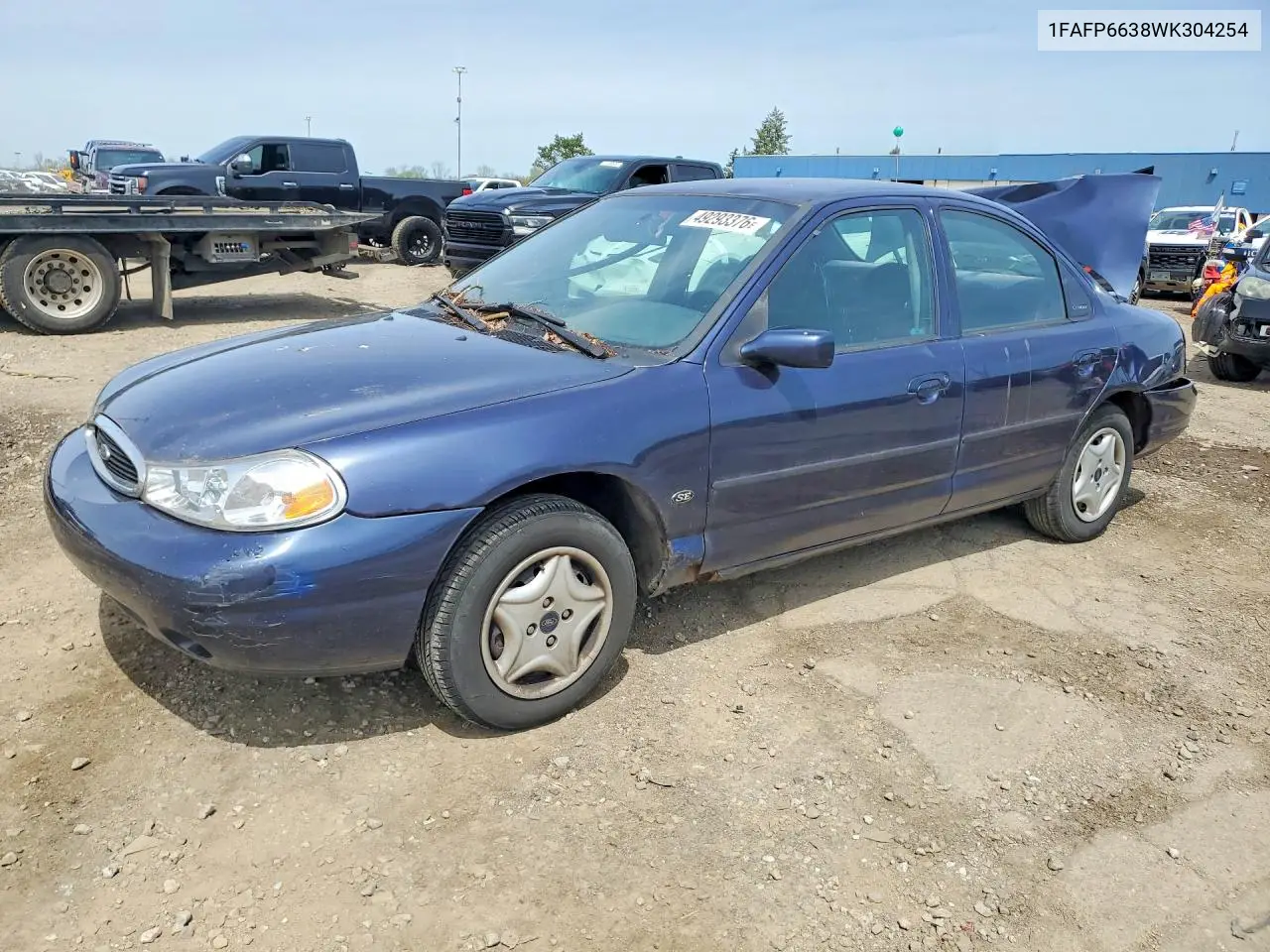 1998 Ford Contour Lx VIN: 1FAFP6638WK304254 Lot: 49293376