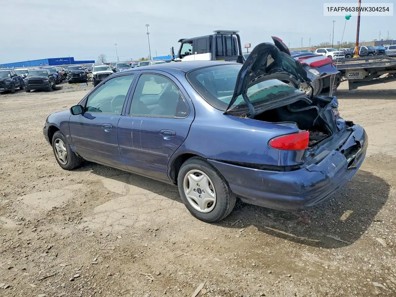 1998 Ford Contour Lx VIN: 1FAFP6638WK304254 Lot: 49293376