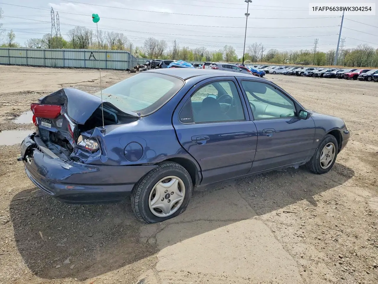1998 Ford Contour Lx VIN: 1FAFP6638WK304254 Lot: 49293376