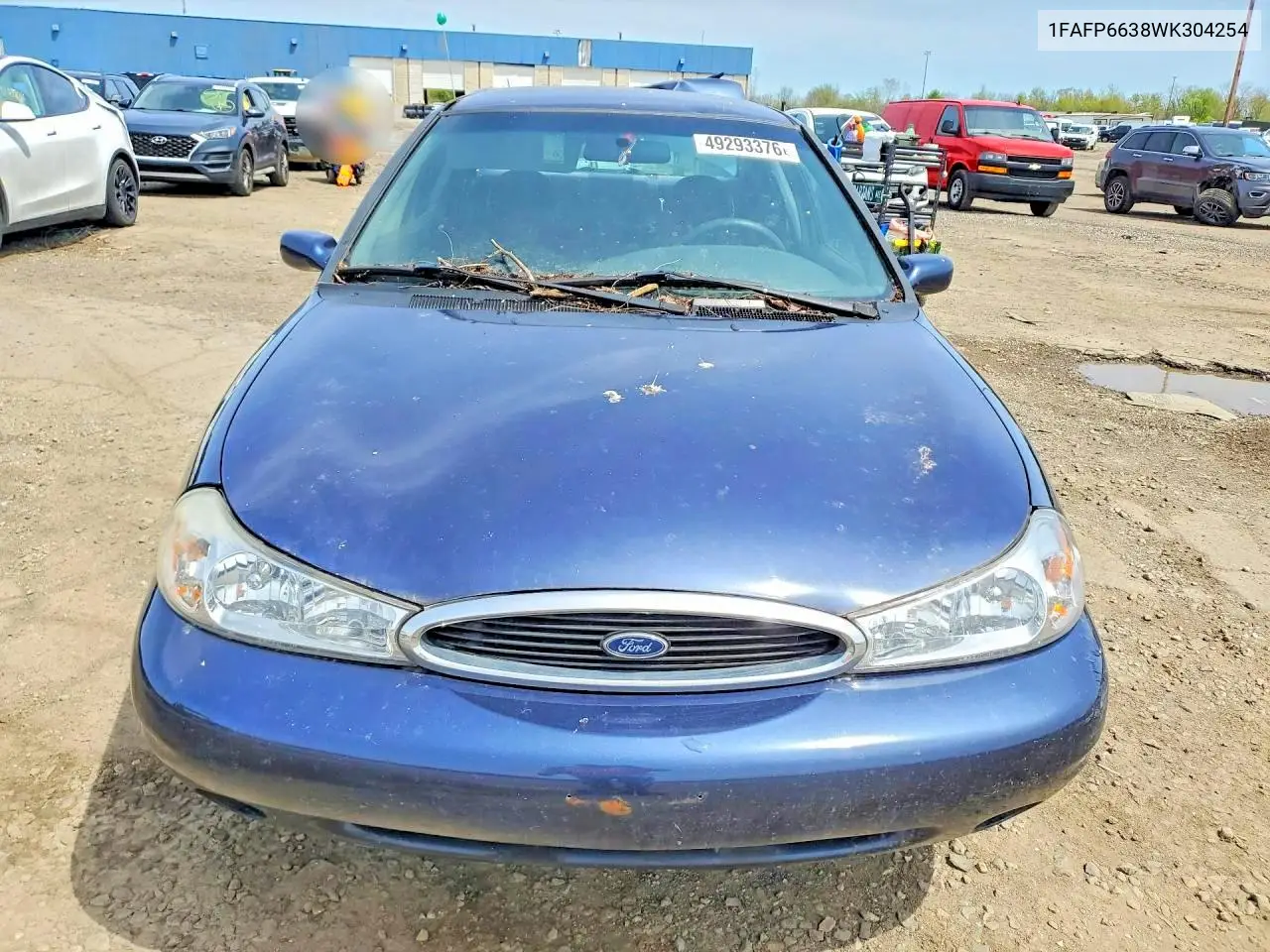 1998 Ford Contour Lx VIN: 1FAFP6638WK304254 Lot: 49293376
