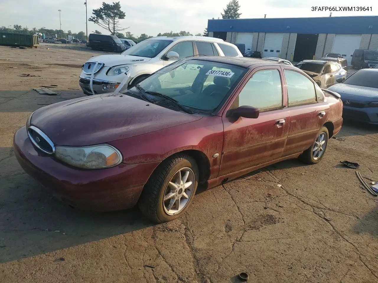 1998 Ford Contour Lx VIN: 3FAFP66LXWM139641 Lot: 58177436